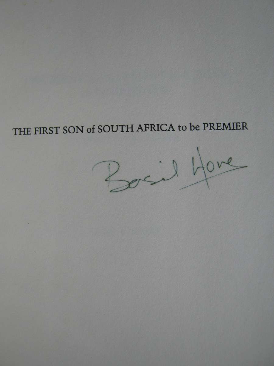 The First Son of South Africa to be Premier Signed by the author: