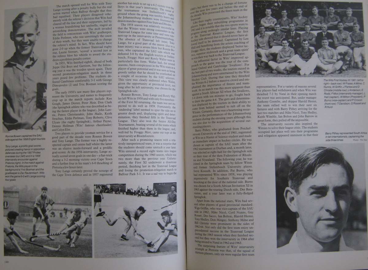 Wits Sport An Illustrated History of Sport at the University of the Witwatersrand Jonty Winch