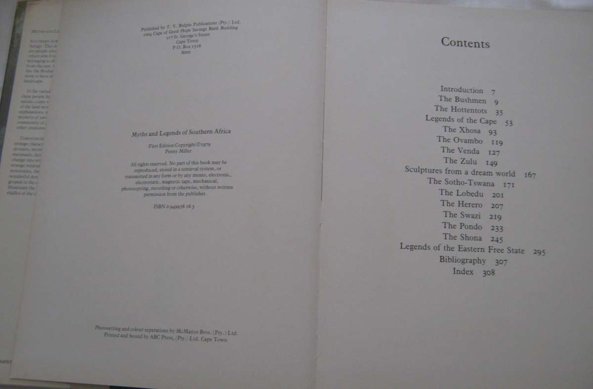 Myths and Legends of Southern Africa Penny Miller