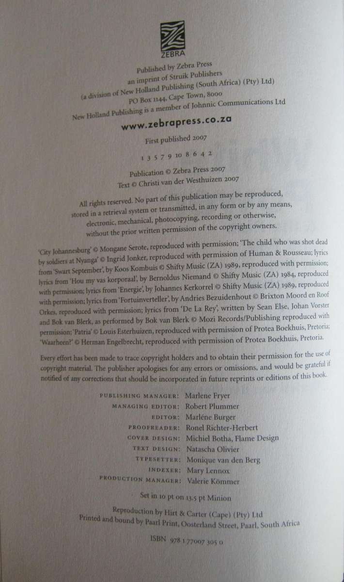 White Power & the Rise and Fall of the National Party Christi van der Westhuizen