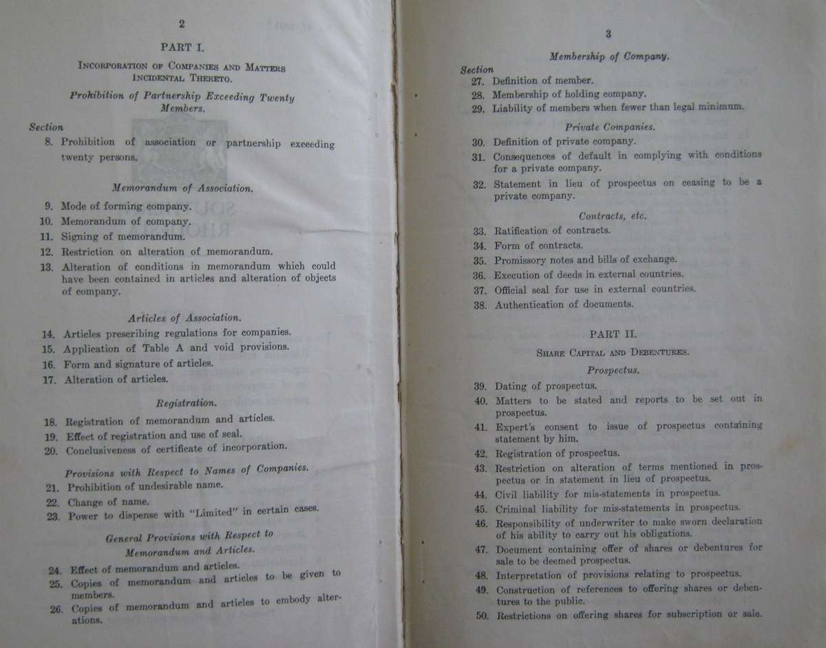 Southern Rhodesia  The Companies Act 1951