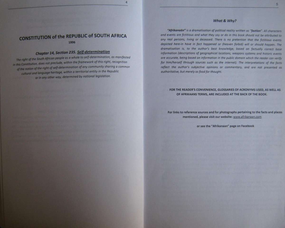 Afrikanaan. South African Reality. Anticipating Tomorrow by Understanding Yesterday