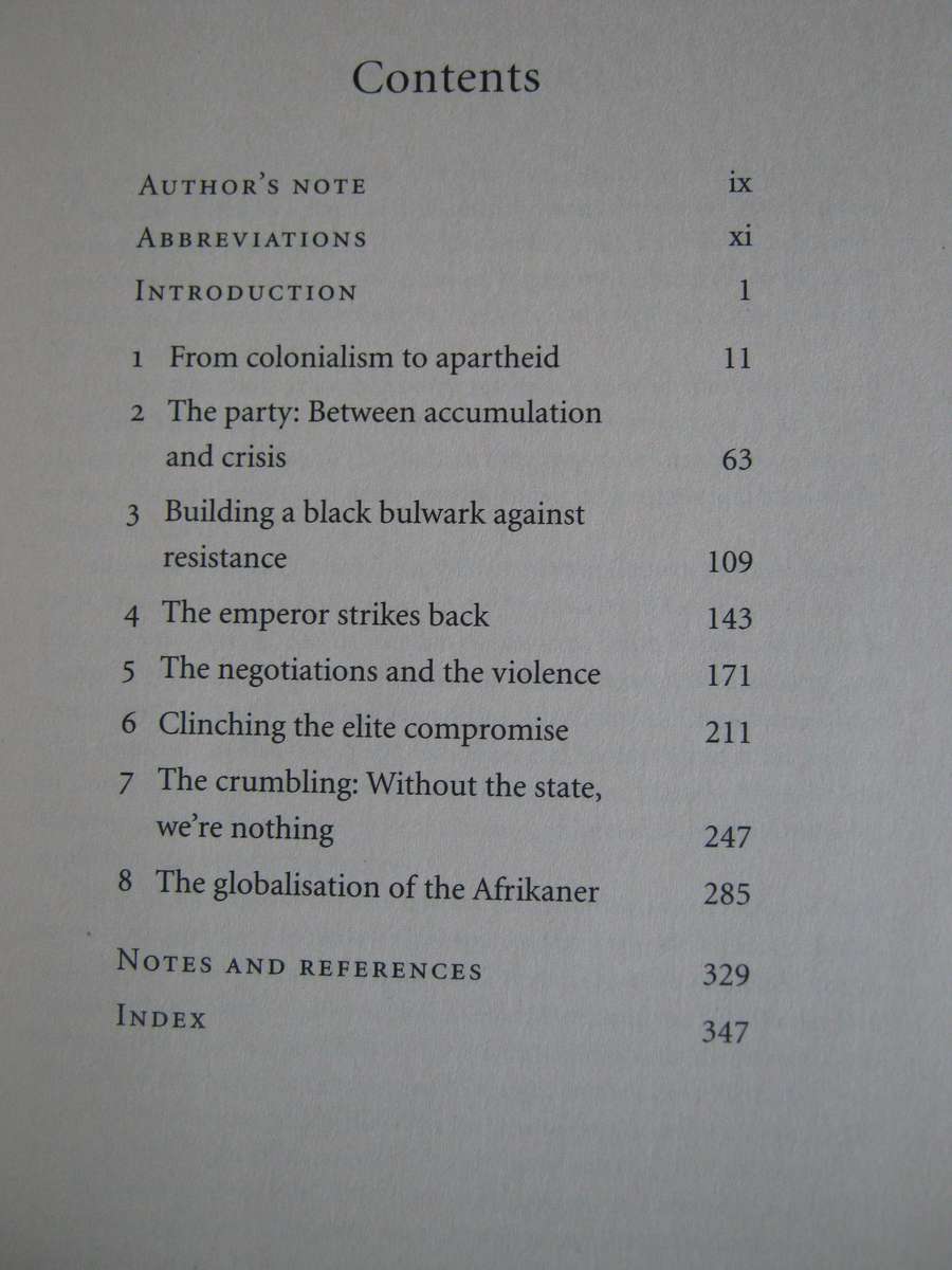 White Power & the Rise and Fall of the National Party Christi van der Westhuizen