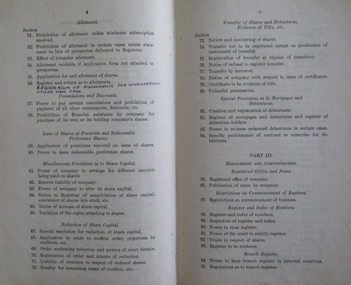 Southern Rhodesia  The Companies Act 1951