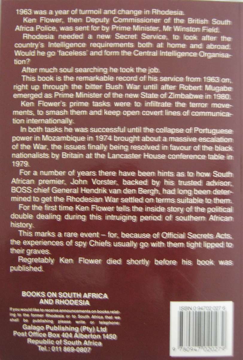 Serving Secretly Rhodesias CIO Chief On Record Ken Flower