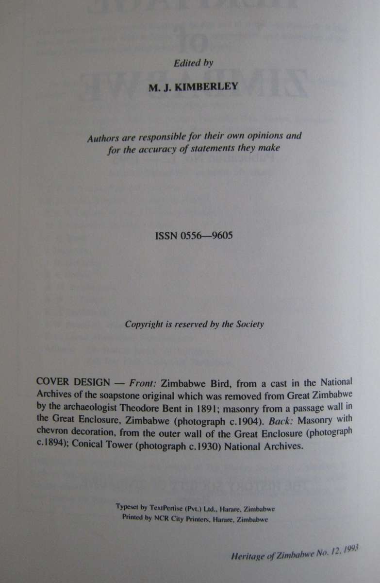 Set of 3 Heritage of Zimbabwe | Rhodesiana Journals