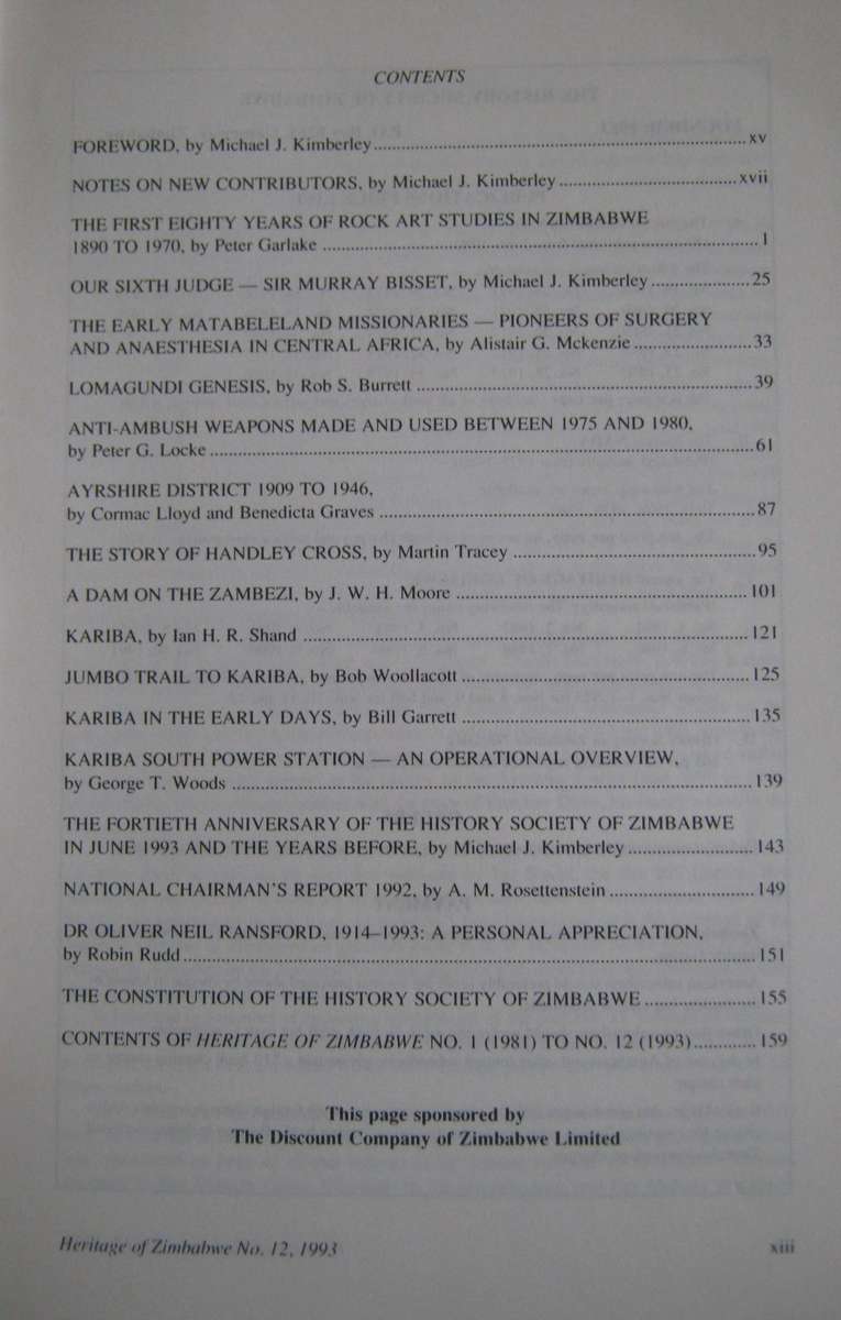 Set of 3 Heritage of Zimbabwe | Rhodesiana Journals