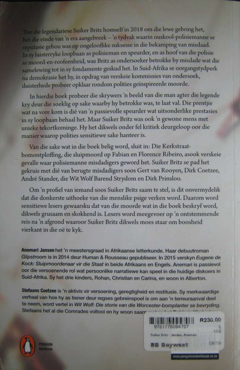 Suiker Britz Dossier Van N Speurbaas Anemari Jansen & Stefaans Coetzee