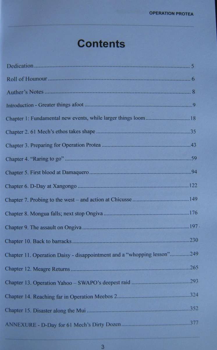 Operation Protea 24 August 1981 including Yahoo, Daisy, Meebos 2, Phoenix & Dolfyn