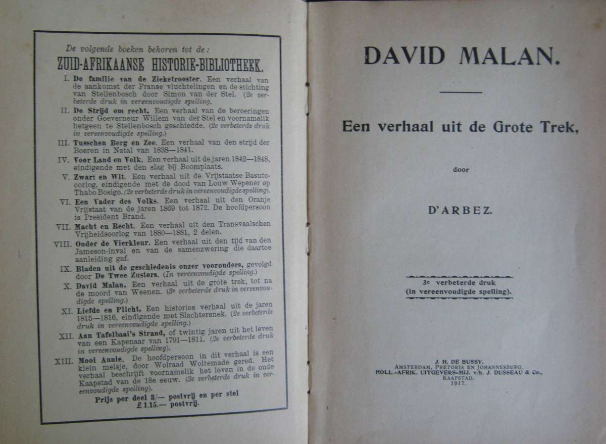 3 Suid-Afrikaansche Historie Bibliotheek Volumes