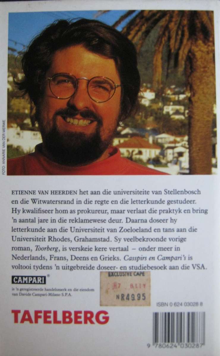 Casspirs en Camparis Etienne Van Heerden        Publisher: Tafelberg      Edition: First 1