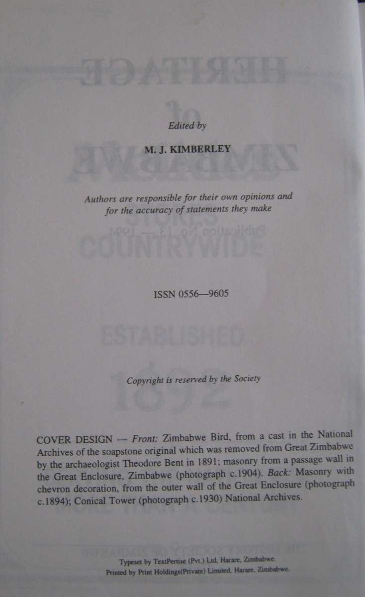 Set of 3 Heritage of Zimbabwe | Rhodesiana Journals