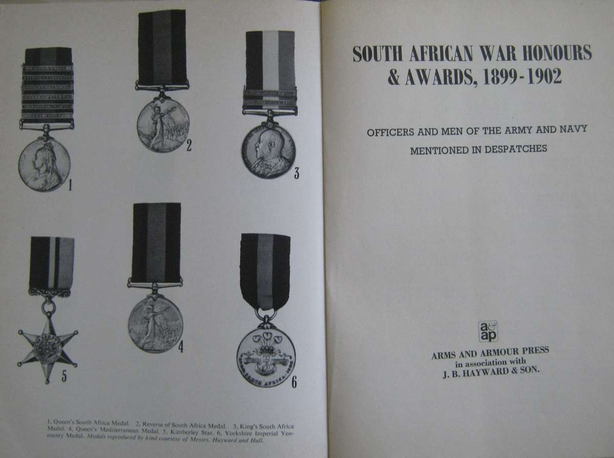 South African War Honours and Awards 1899-1902.