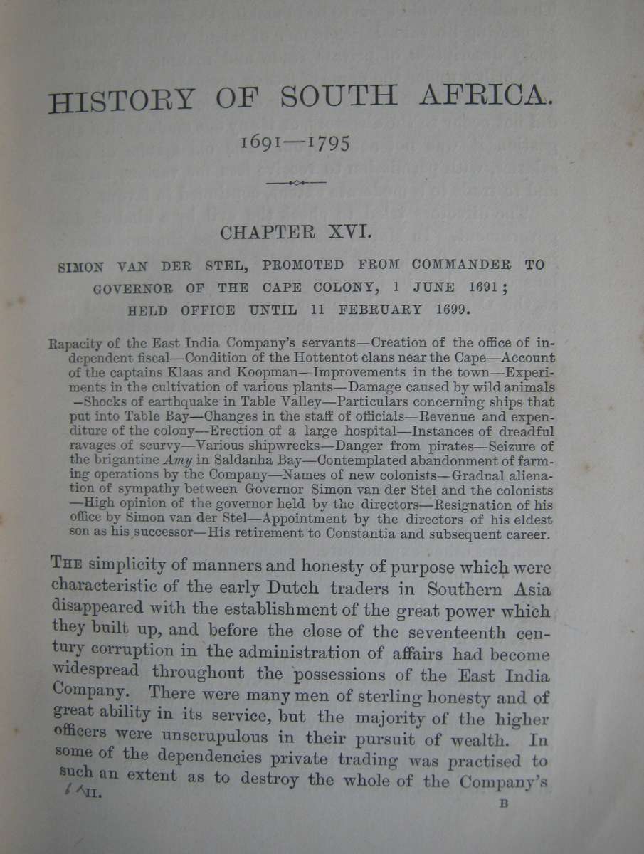 History of South Africa 1691 - 1795 George Mcall Theal