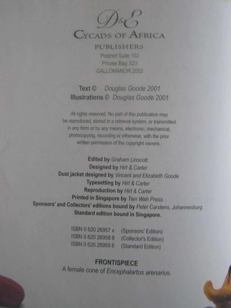 Cycads of Africa Volume 1 Douglas Goode