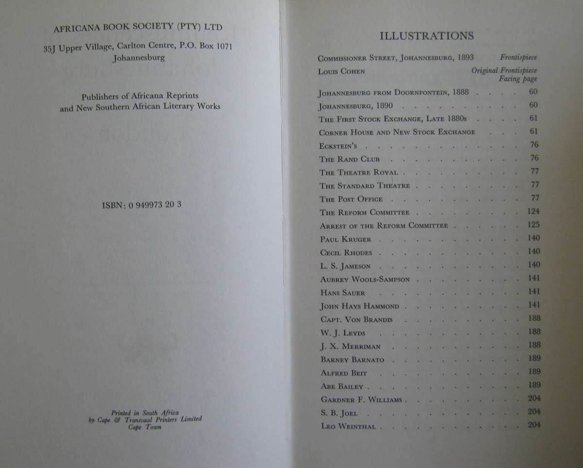 Reminiscences of Johannesburg and London Louis Cohen