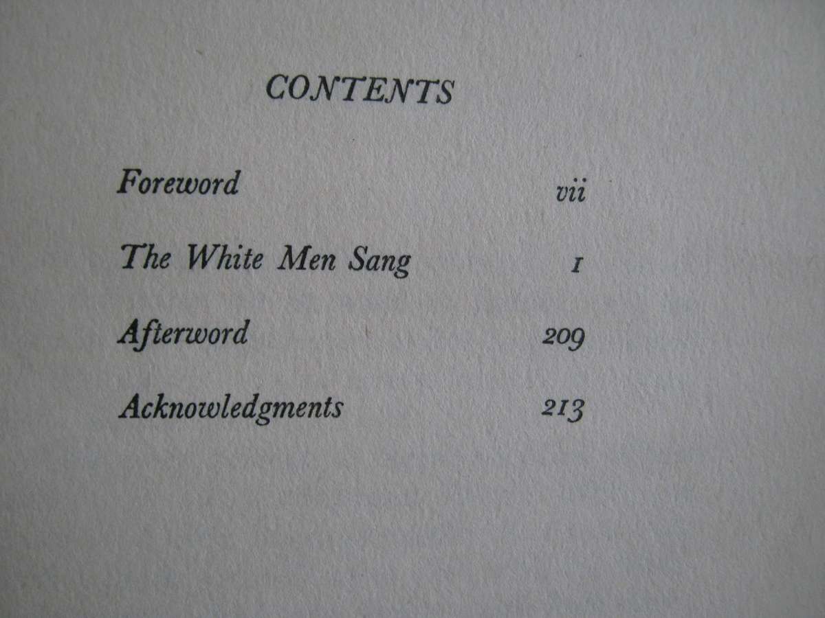 The White Men Sang Alexander Fullerton