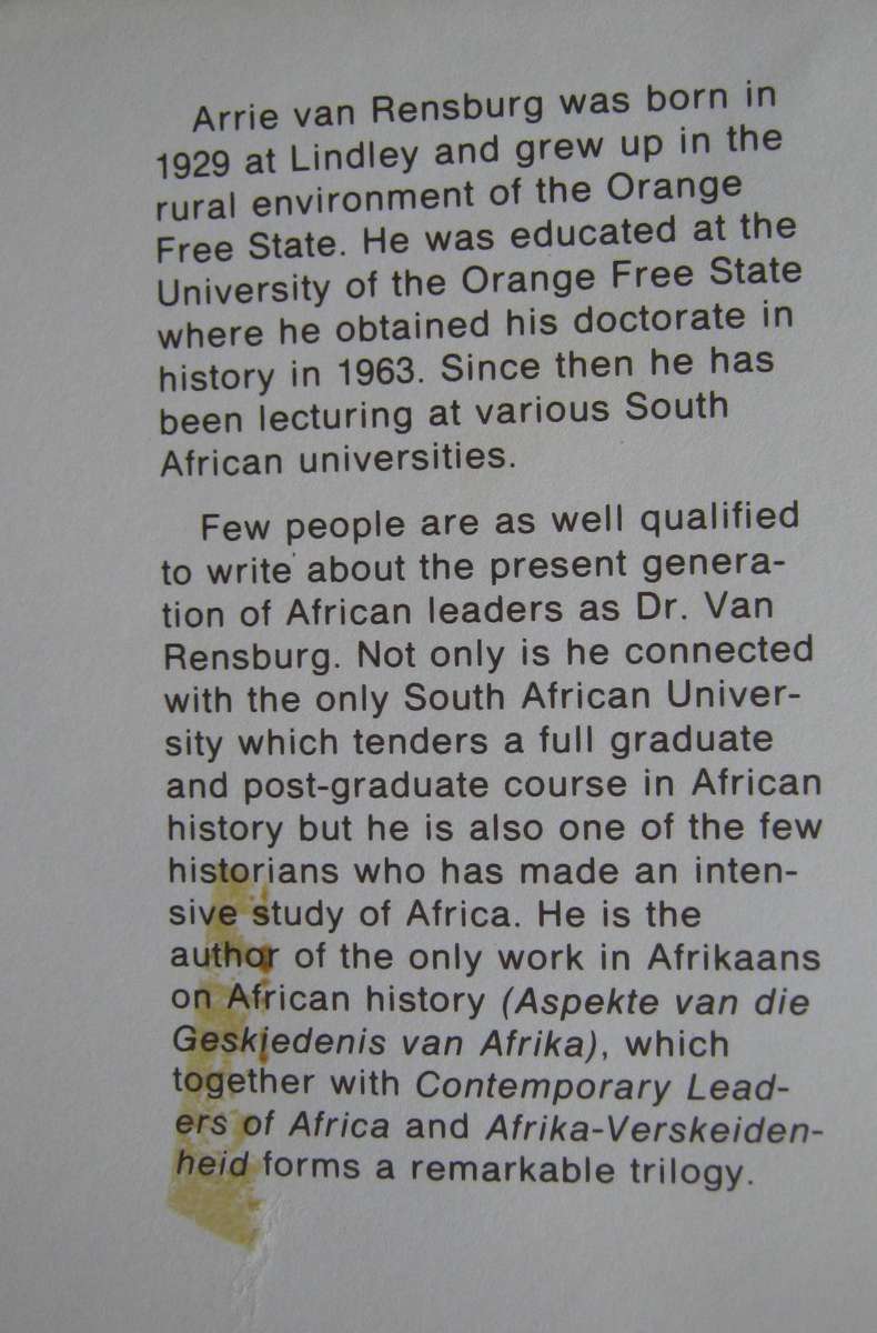 The Tangled Web Leadership & Change in Southern Africa A P J van Rensburg