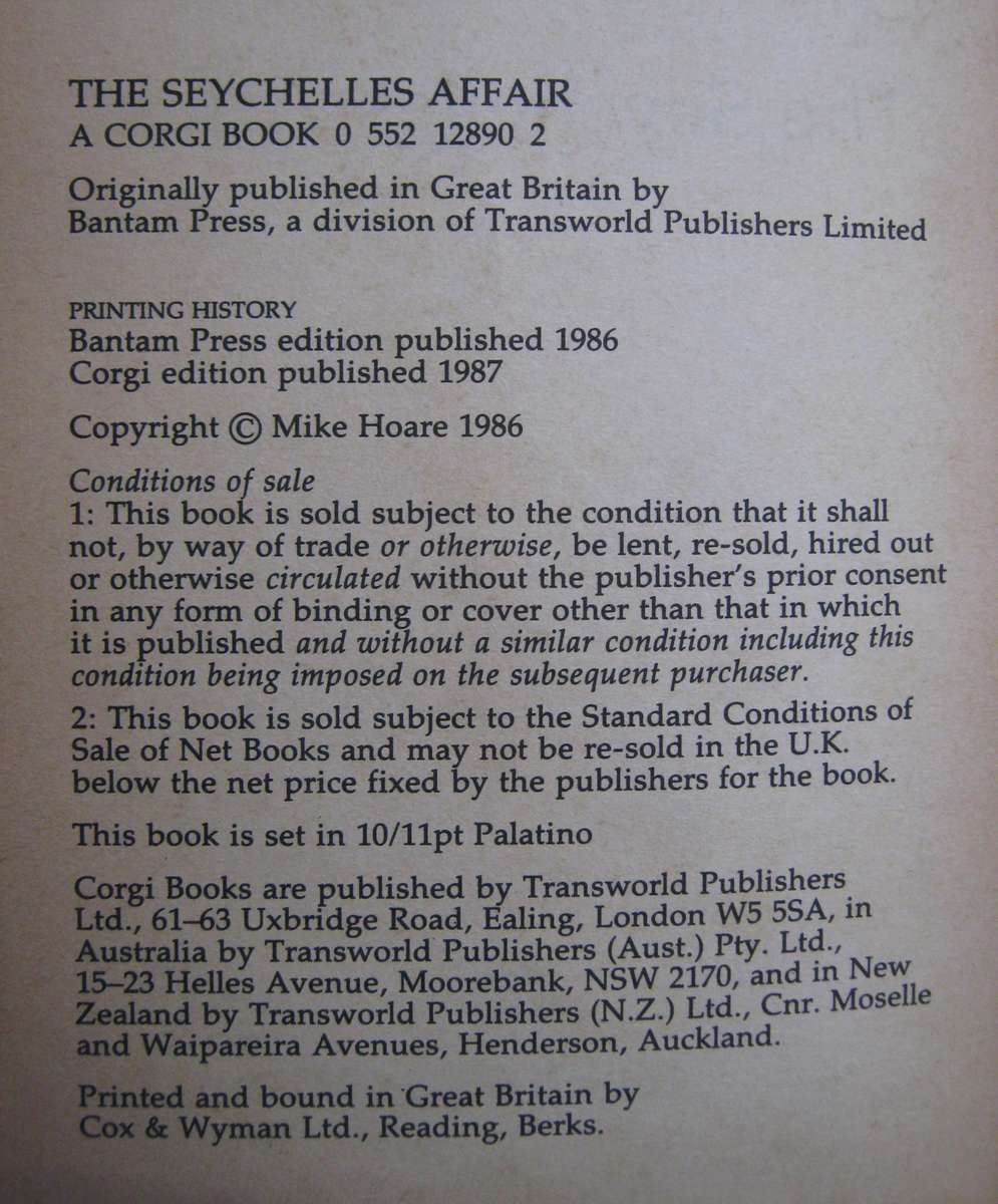 The Seychelles Affair The Legendary Mercenarys Dramatic Account of the Coup that Failed