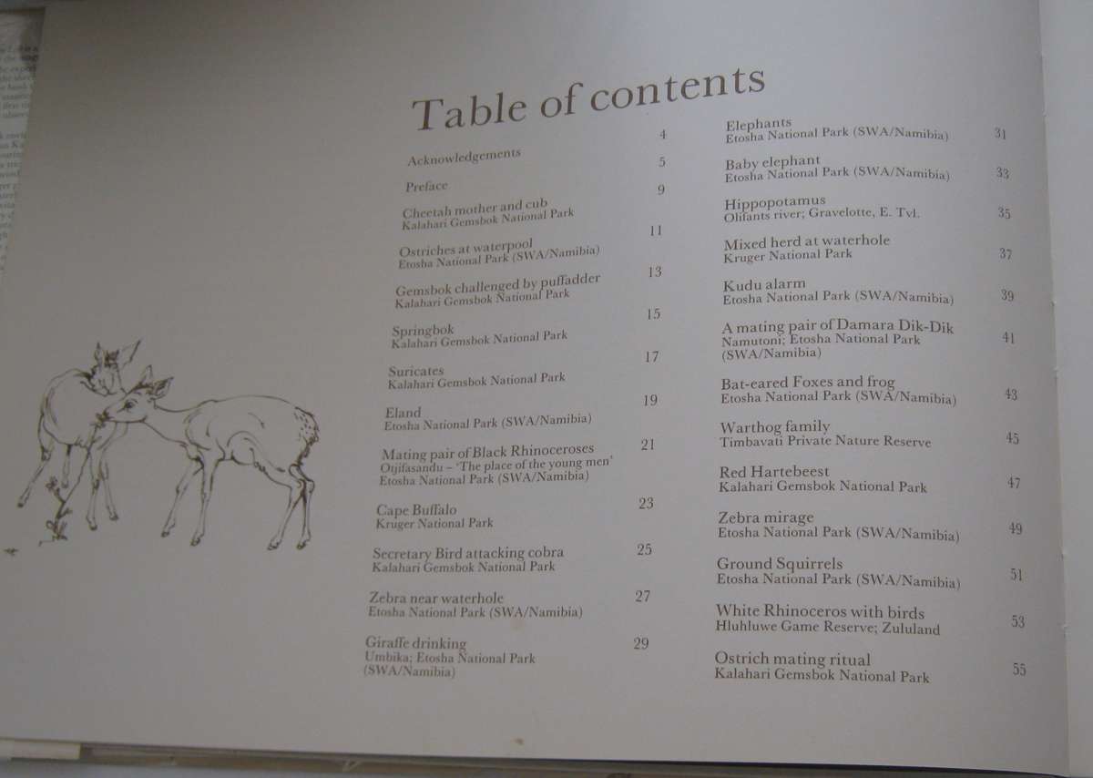 Drawn from Life A Portfolio of Wildlife Drawings. Signed by Zakkie Eloff & Sue Hart