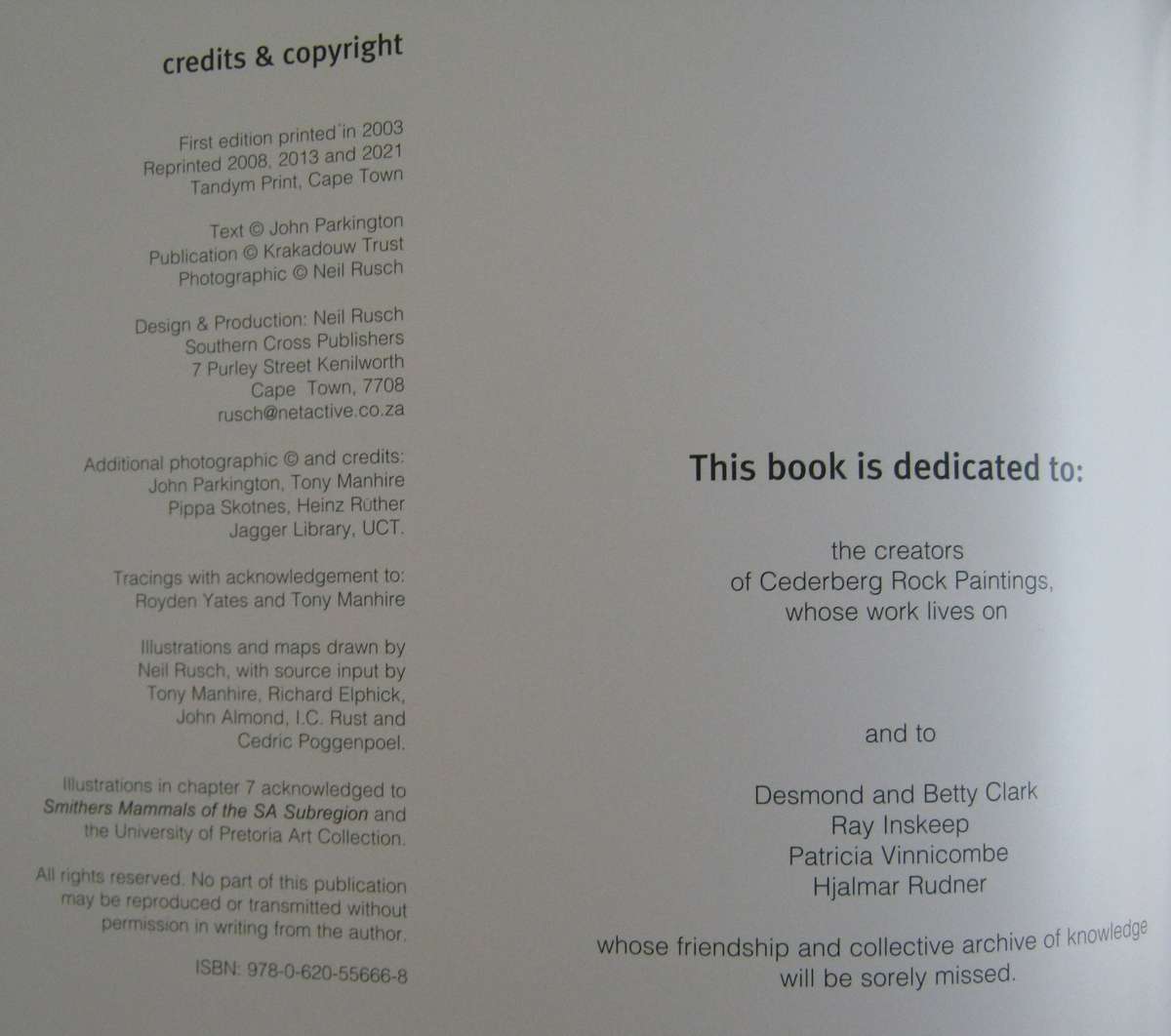 Cederberg Rock Paintings Follow the San.  John Parkington