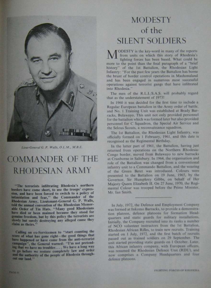 Forces of Rhodesia The Background and the Present State of Vigilance Colin Black