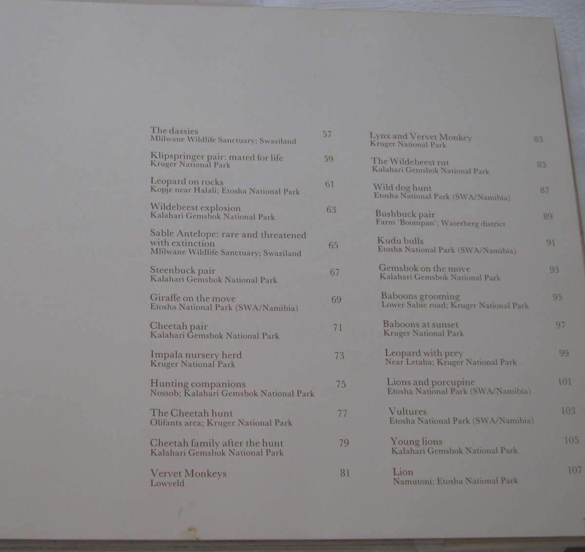 Drawn from Life A Portfolio of Wildlife Drawings. Signed by Zakkie Eloff & Sue Hart