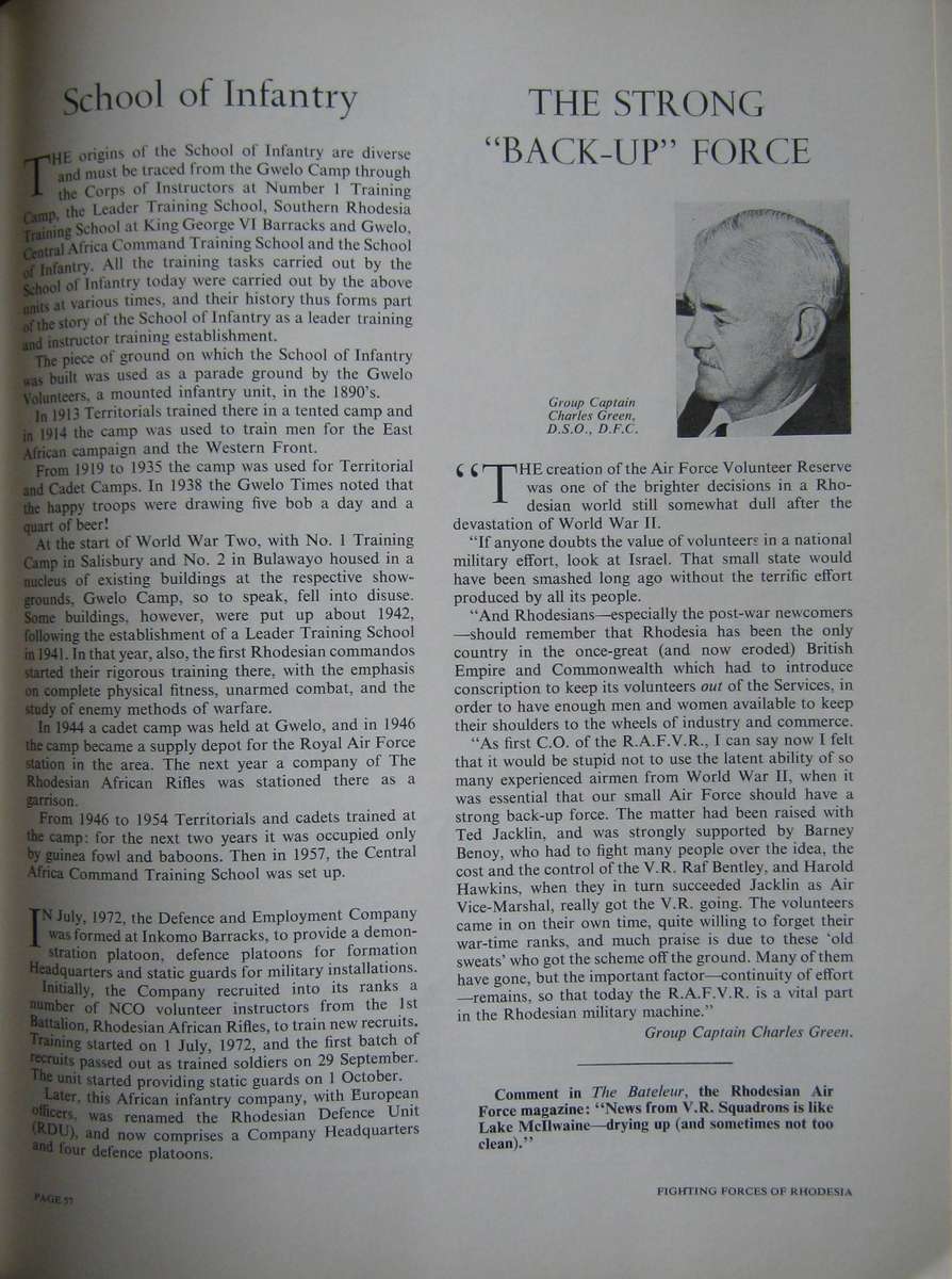 Forces of Rhodesia The Background and the Present State of Vigilance Colin Black