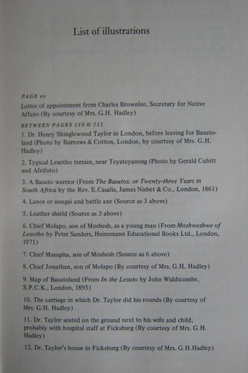 Doctor to Basuto, Boer & Briton 1877-1906 Memoirs of Dr Henry Taylor Edited by Peter Hadley