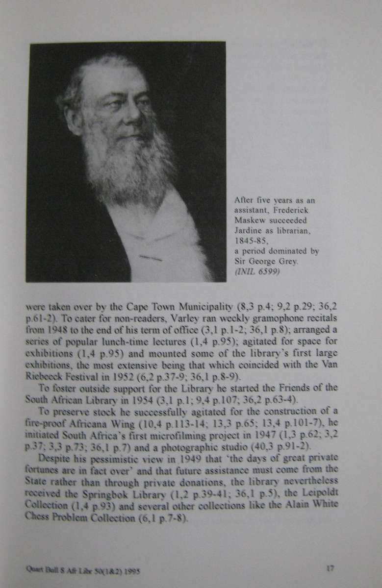 Quarterly Bulletin of the South African Library Editor P E Westra      Publisher: The Sou