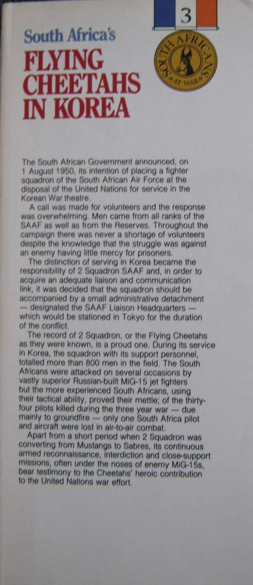 South Africas Flying Cheetahs in Korea Dermot Moore & Peter Bagshawe