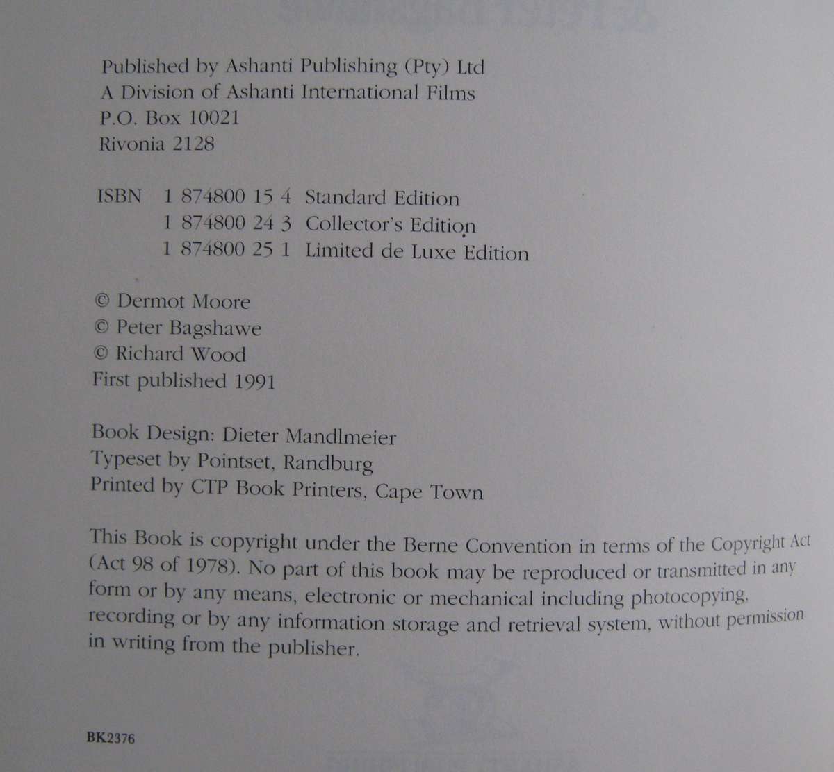 South Africas Flying Cheetahs in Korea Dermot Moore & Peter Bagshawe