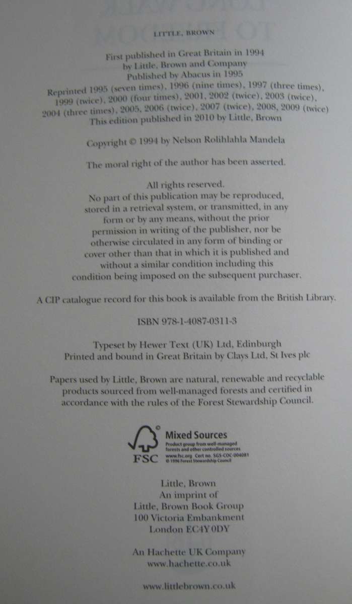 Long Walk to Freedom Nelson Mandela