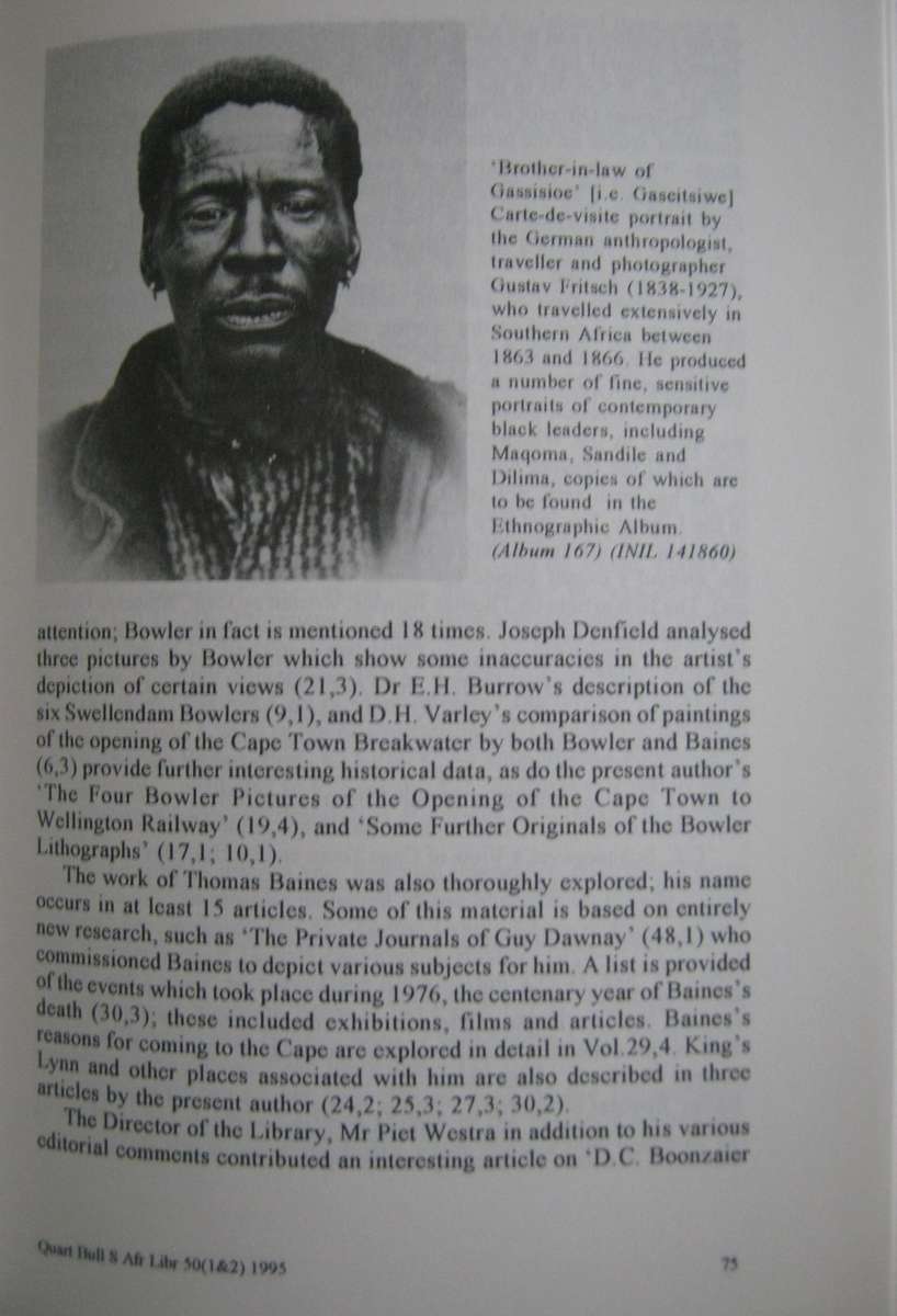 Quarterly Bulletin of the South African Library Editor P E Westra      Publisher: The Sou