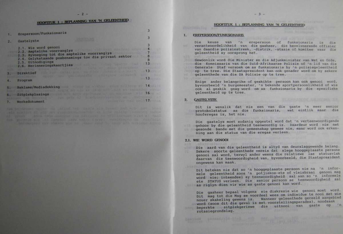 Gedragswenke vir die Suid Afrikaanse Polise