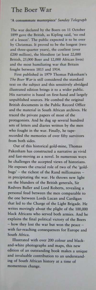 The Boer War Illustrated Edition Thomas Pakenham