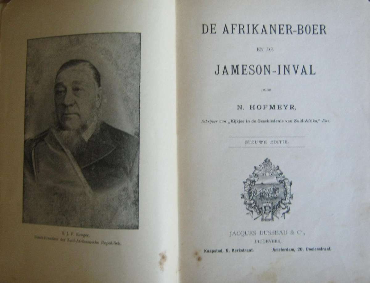 De Afrikaner-Boer en de Jameson-Inval N Hofmeyr