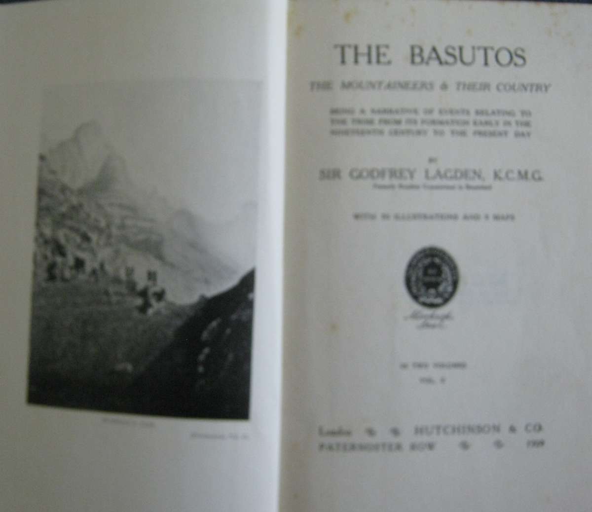 The Basutos The Mountaineers & Their Country  2 Volume Set Sir Godfrey Lagden