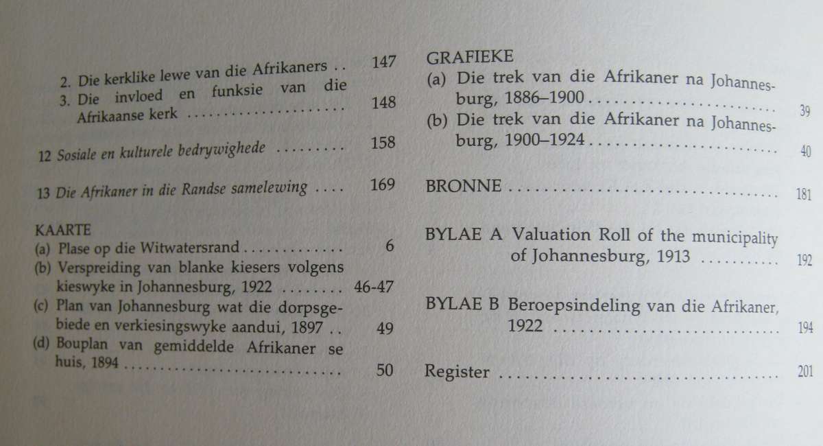 Afrikaners in Die Goudstad Deel 1 1886-1924 Redakteur Prof. Dr E L P Stals