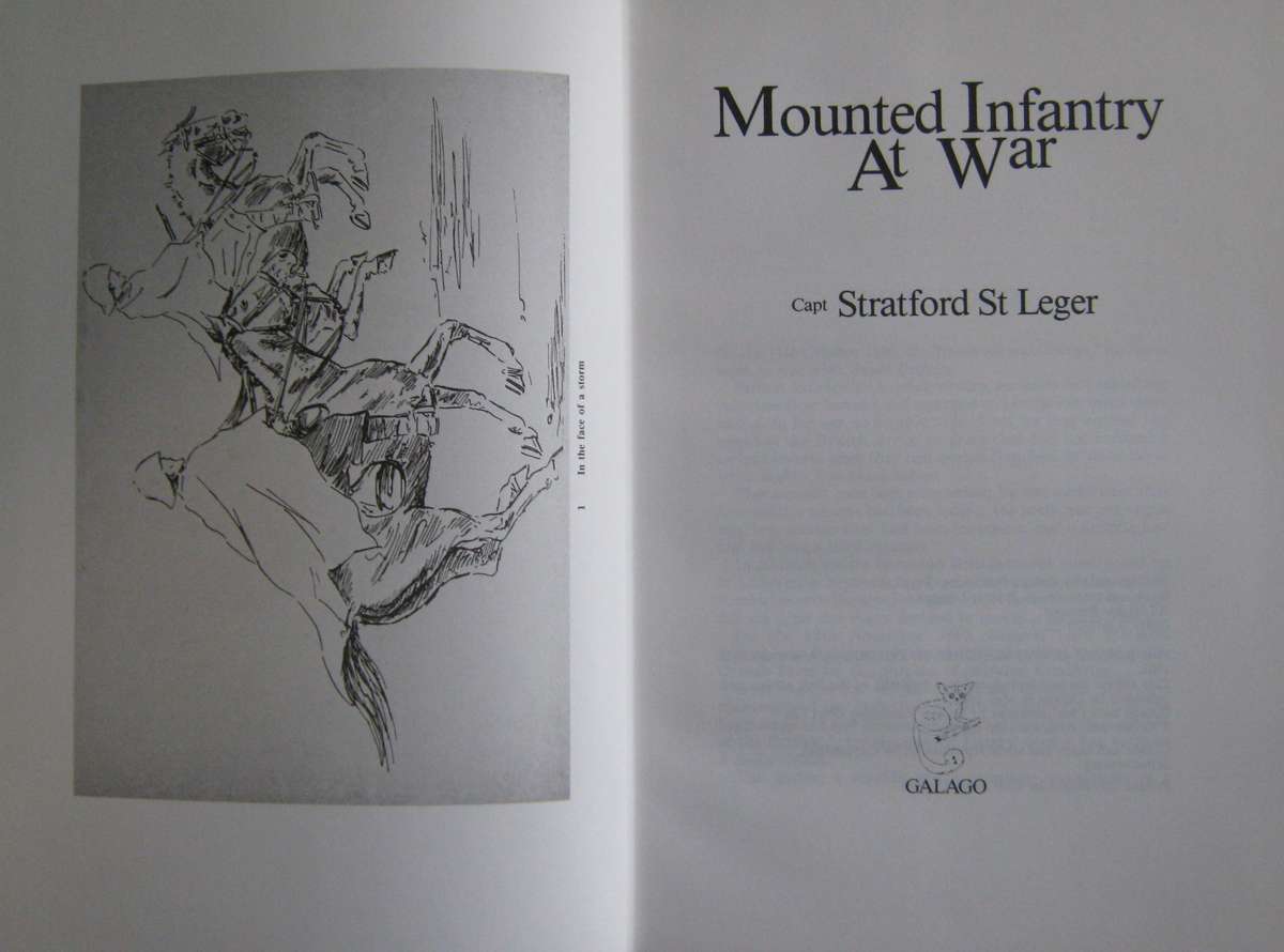 Monted Infantry at War Boer War Sketches Capt. Stratford Ledger