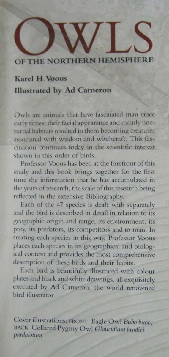 Owls of the Northern Hemisphere Karel H. Voous