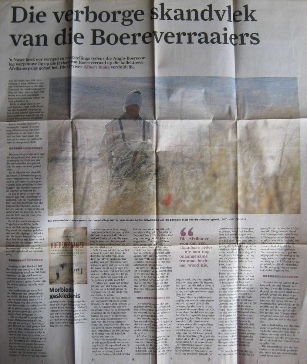 Boereverraaier TerestellingsTydens Die Anglo-Boereoorlog Albert Blake