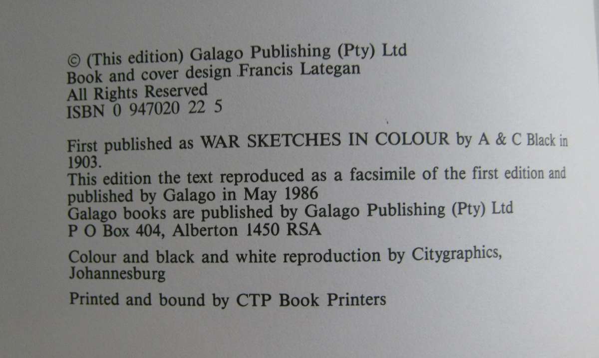 Monted Infantry at War Boer War Sketches Capt. Stratford Ledger