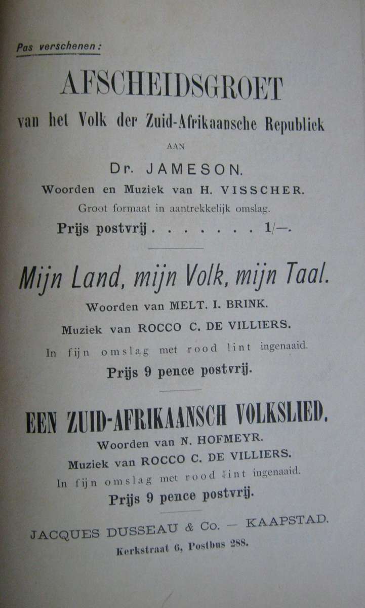 De Afrikaner-Boer en de Jameson-Inval N Hofmeyr