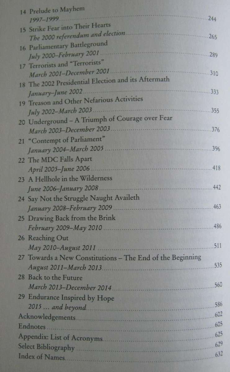 The Struggle Continues. 50 Years of Tyranny in Zimbabwe David Coltart