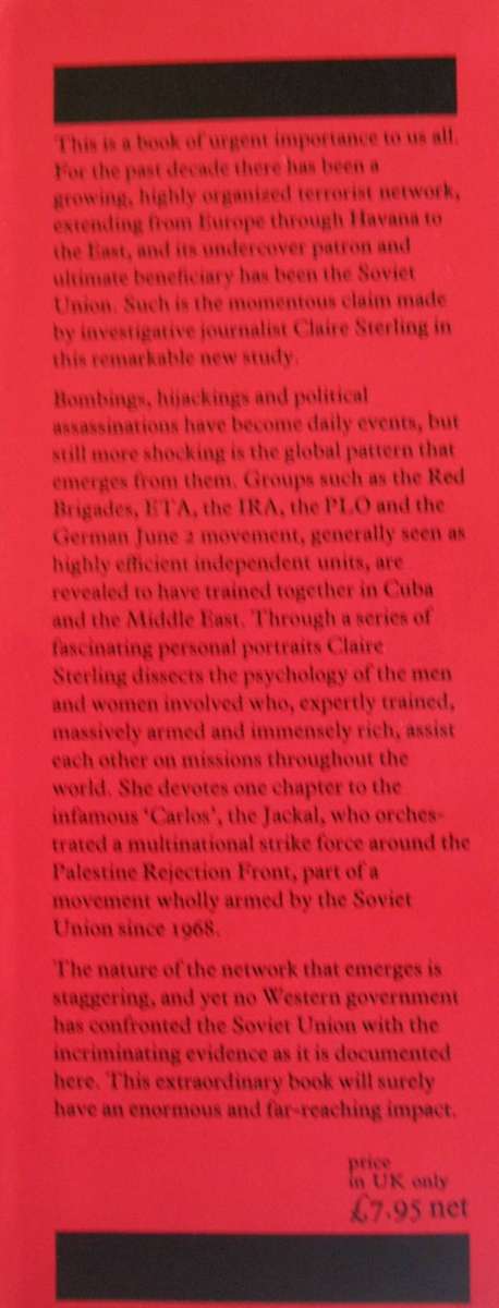 The Terror Network The Secret War of International Terrorism Claire Sterling