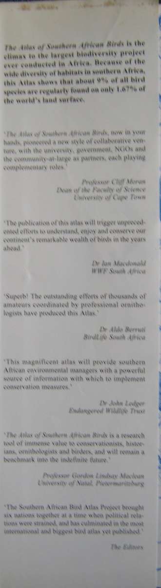 The Atlas of Southern African Birds - 2 Volume Set