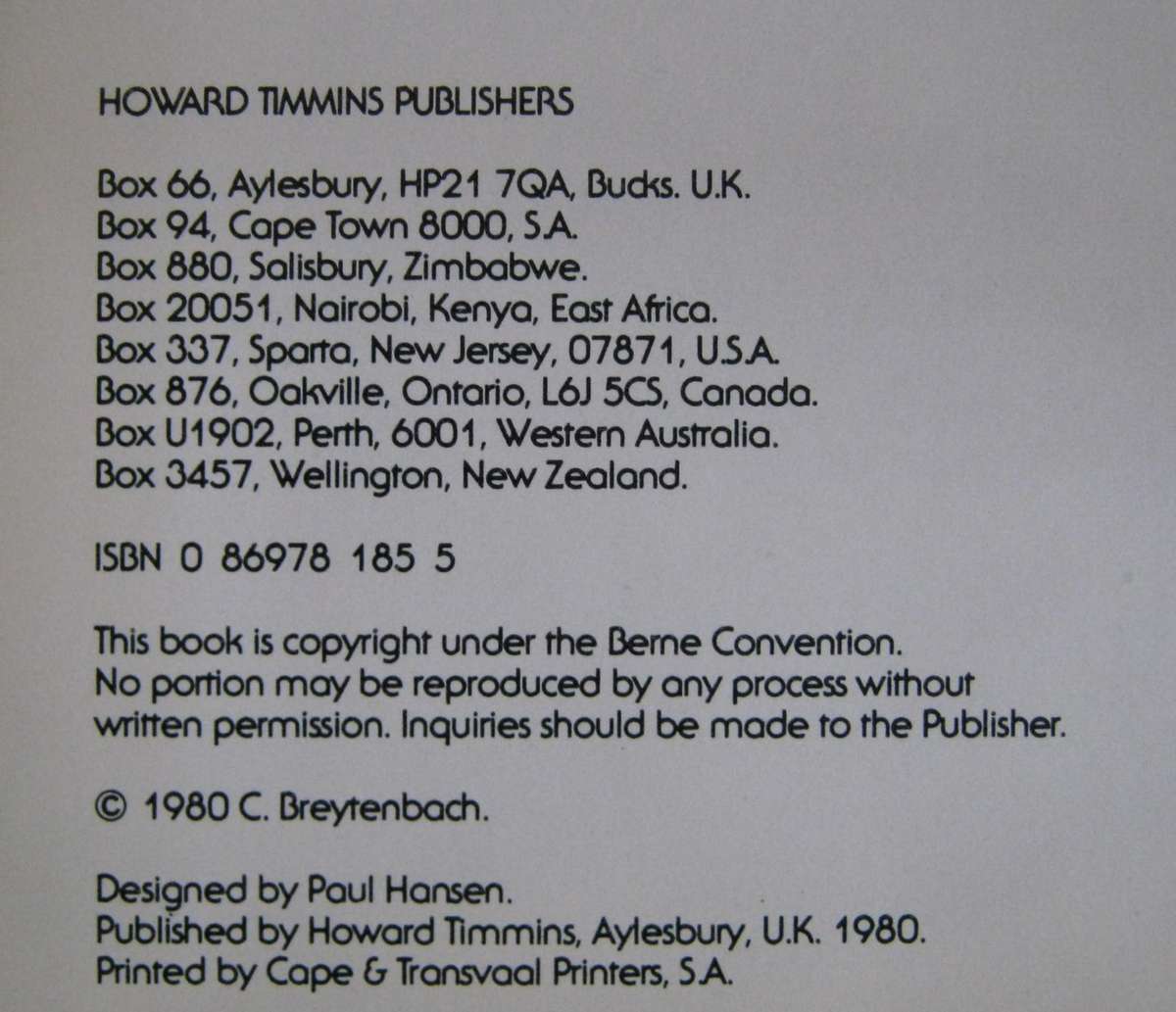 Savimbi's Angola Cloete Breytenbach