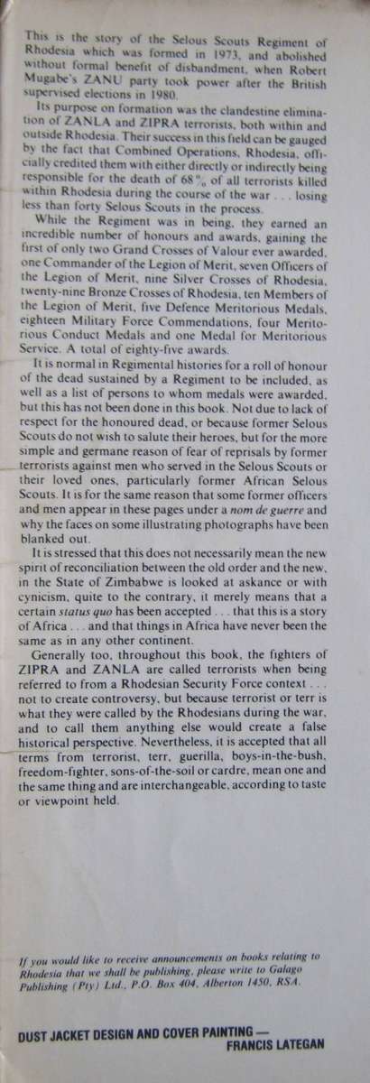 Selous Scouts Top Secret War Lt. Col. Ron Reid Daly as told to Peter Stiff