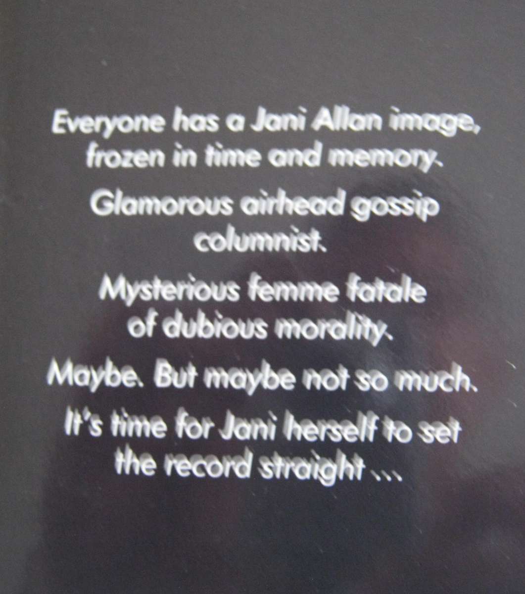 Jani Confidential A Memoir Jani Allan